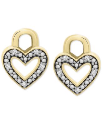 Macy's - Diamond Accent Heart Earring Charms in 14k Gold