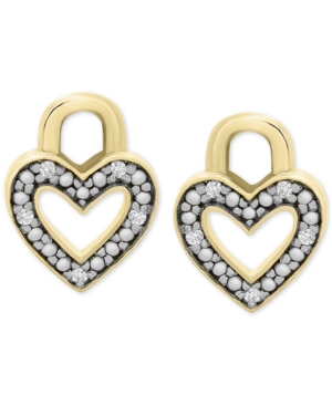 image of Diamond Accent Heart Earring Charms in 14k Gold
