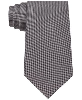 Men's Silver Spun Solid Slim Tie