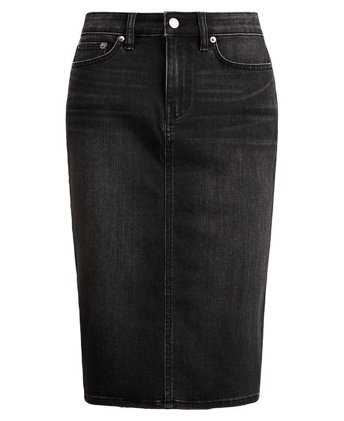 Lauren Ralph Lauren Petite Five-Pocket Denim Skirt & Reviews - Skirts ...