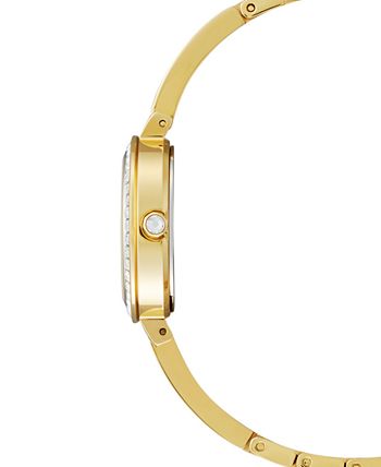 Citizen - Women's Gold-Tone Stainless Steel & Swarovski Crystal Bangle Bracelet Watch 25mm