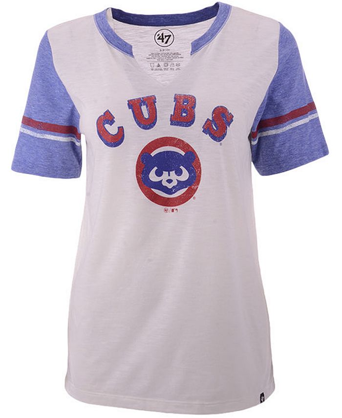 47 Brand Women's Chicago Cubs Coop Match Notch T-Shirt - Macy's