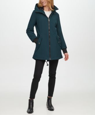 Fleece-Lined Hooded Raincoat 