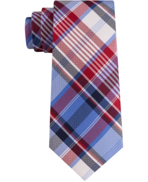 Tommy Hilfiger Men's Skinny Madras Plaid Tie