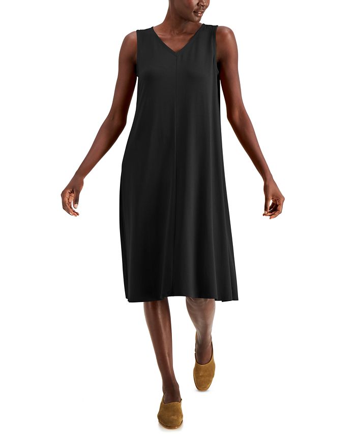 Robe Eileen Fisher Petite Small - Encolure V, Manches Longues, Violette - Occasion Très Bon état