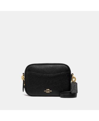 coach black camera bag