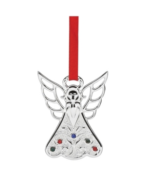 Lenox Kids' Jeweled Angel Ornament In Metallic And Slvr Plate