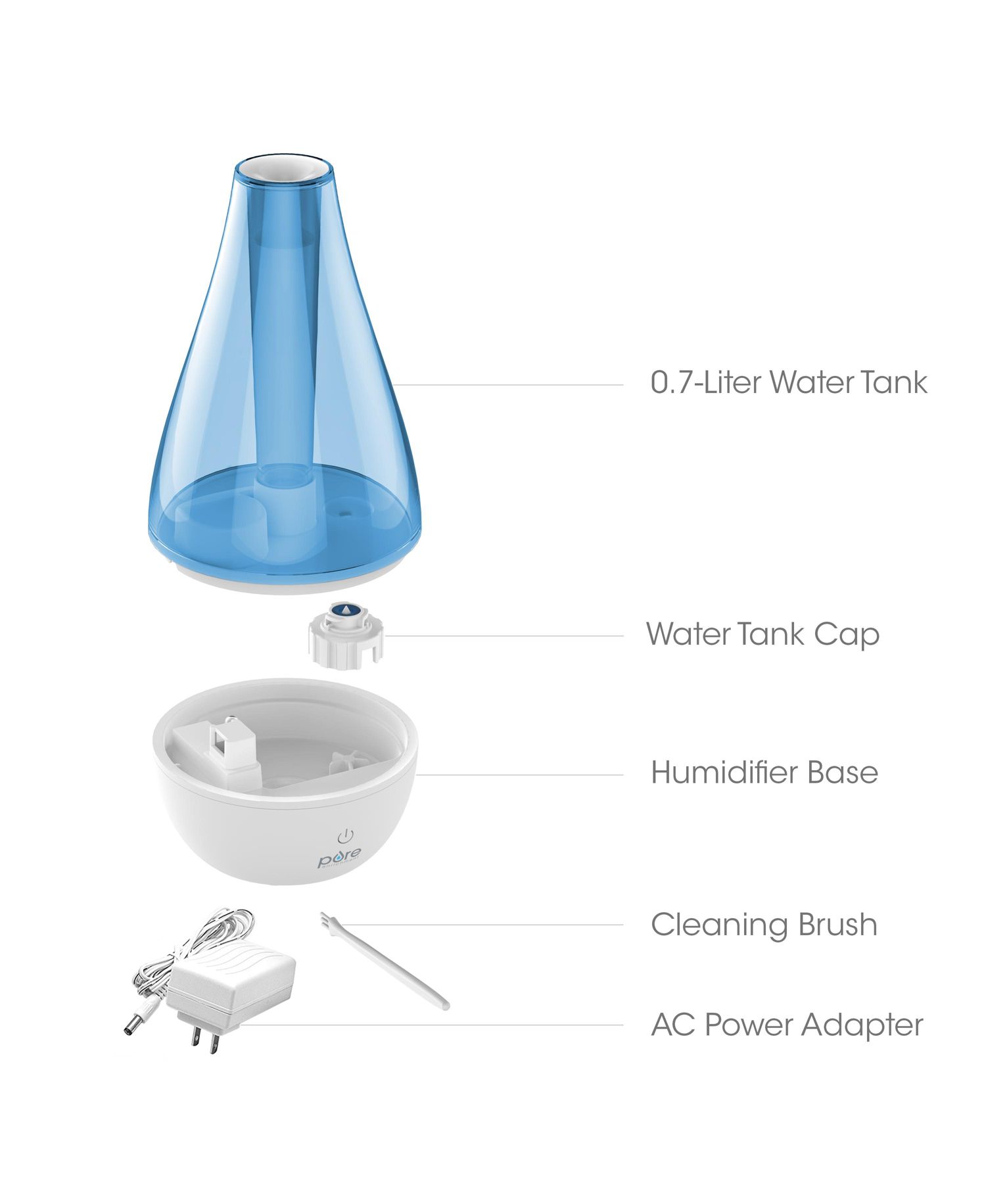 MistAire Studio Ultrasonic Cool Mist Humidifier