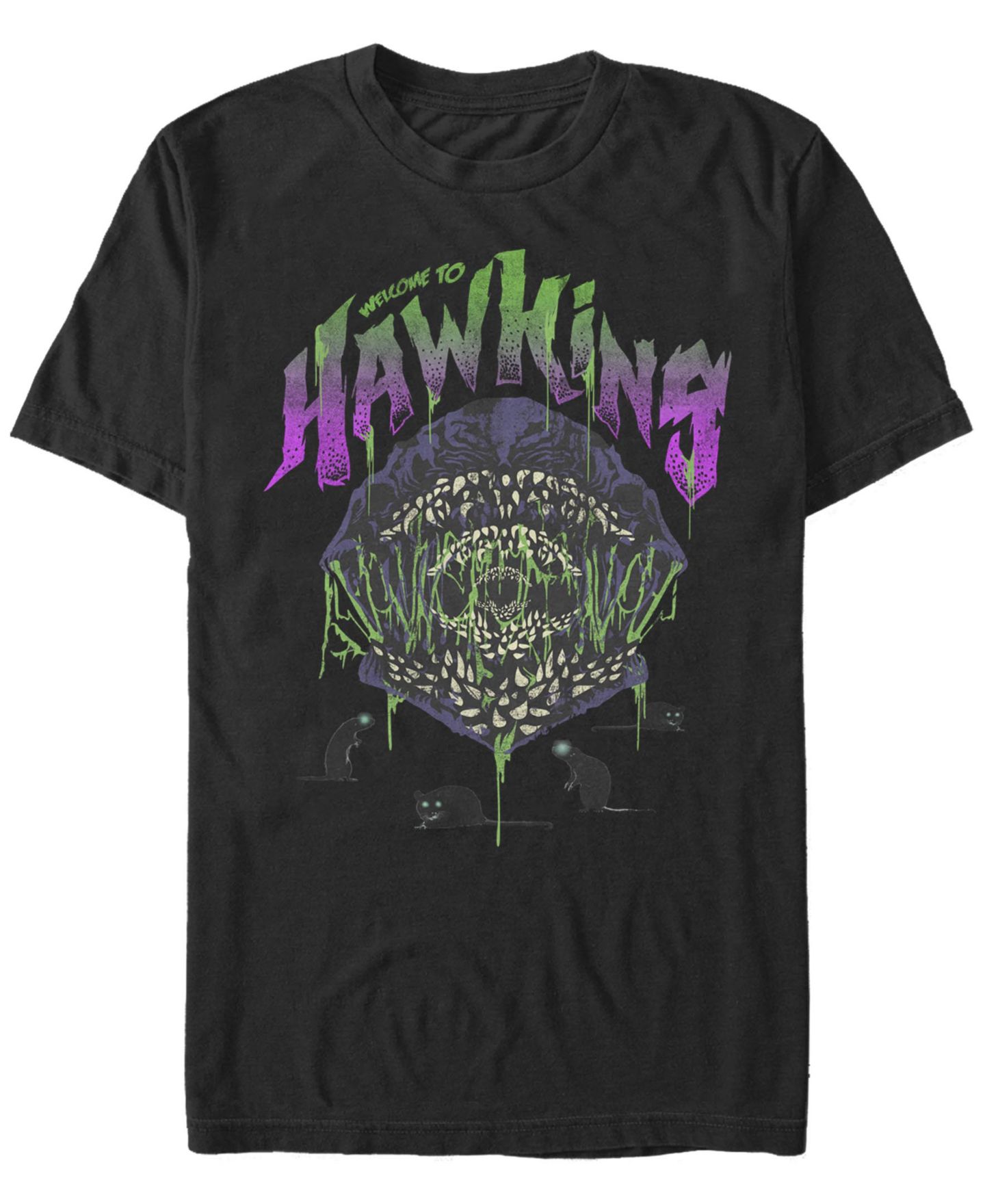Мужская футболка Fifth Sun Stranger Things Demogorgon Welcome To Hawkins Short Sleeve, цвет: Чёрный — фото 1
