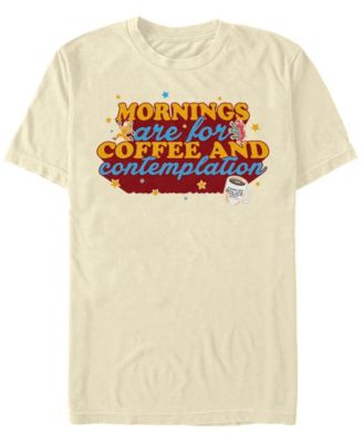 Stranger Things Men's Coffee and Contemplation Typographic Short Sleeve T-Shirt