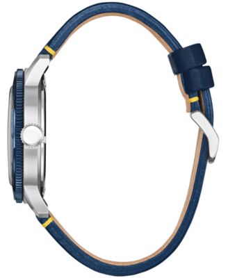 Donald Duck Blue Leather Strap Watch 44mm