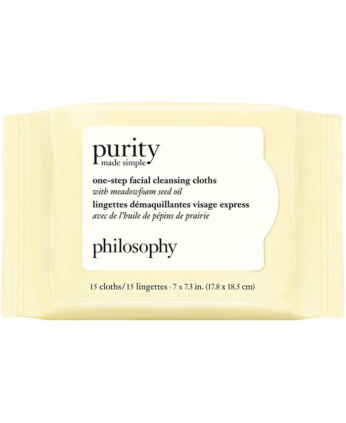 philosophy - Purity Made Simple One-Step Facial Cleansing Cloths, 15 cloths