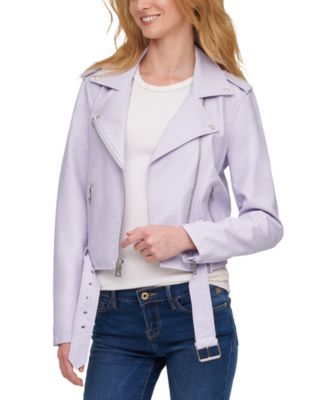 Women's Faux-Leather Moto Jacket