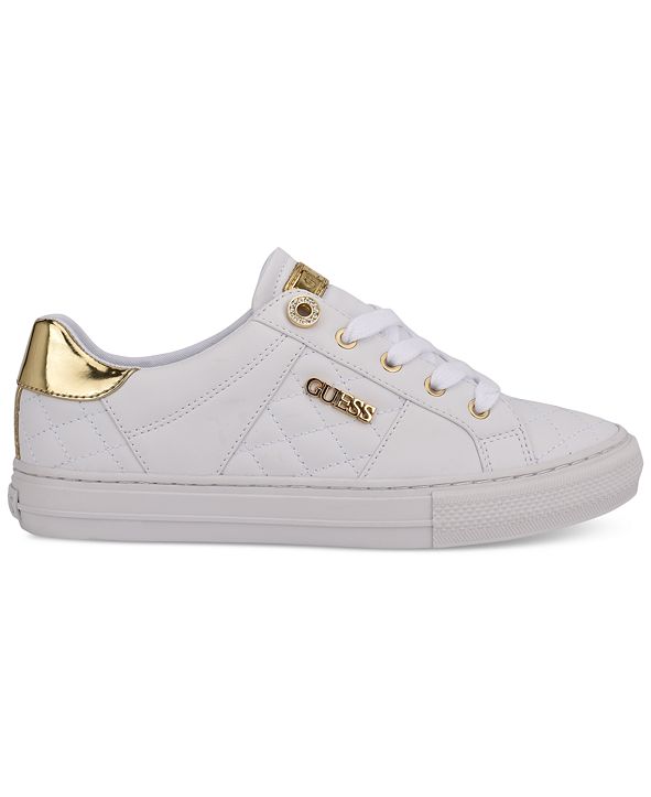 GUESS Women's Loven Quilted Lace-Up Sneakers & Reviews - Athletic Shoes ...