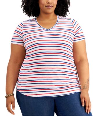 macy's style and co plus size tops