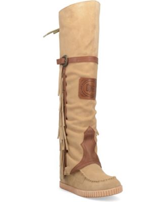 thigh high moccasin boots