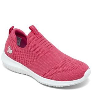 image of Skechers Little Girls Ultra Flex Fluorescent Fun Casual Sneakers from Finish Line