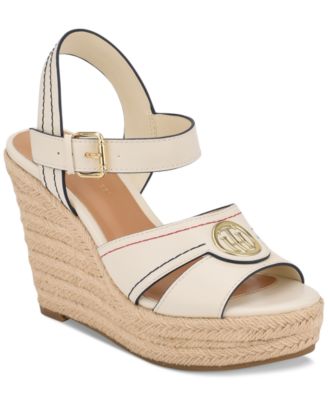 cream colored wedge sandals