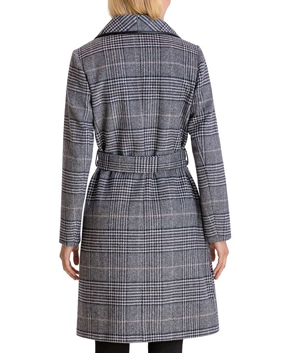 Plaid Belted Wrap