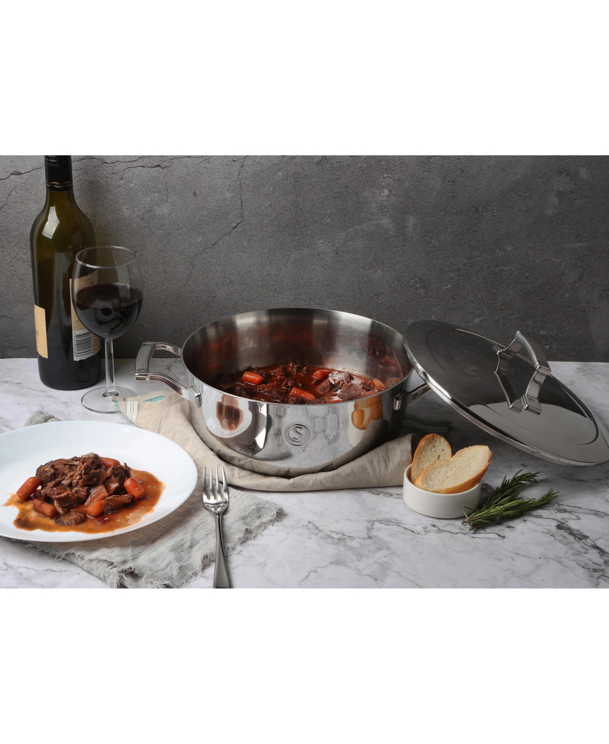 Shop Saveur Selects Voyage Series Tri-ply Stainless Steel 4-qt. Chef's Pan In Silver