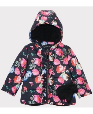 image of Rothschild Baby Girls Ruffle Jacket with Mittens