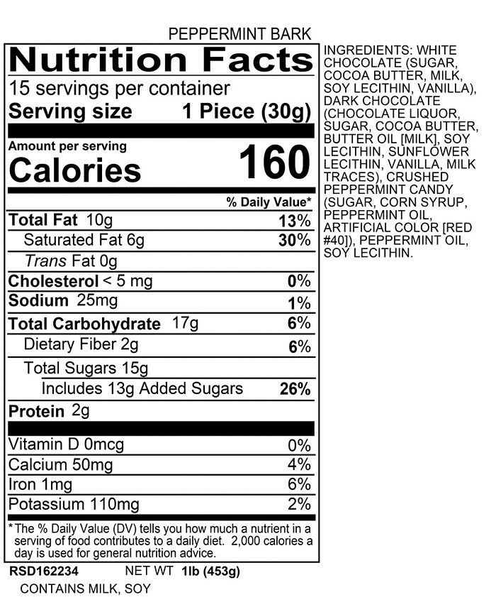 Harry & David Peppermint Bark Tin, 16oz Macy's