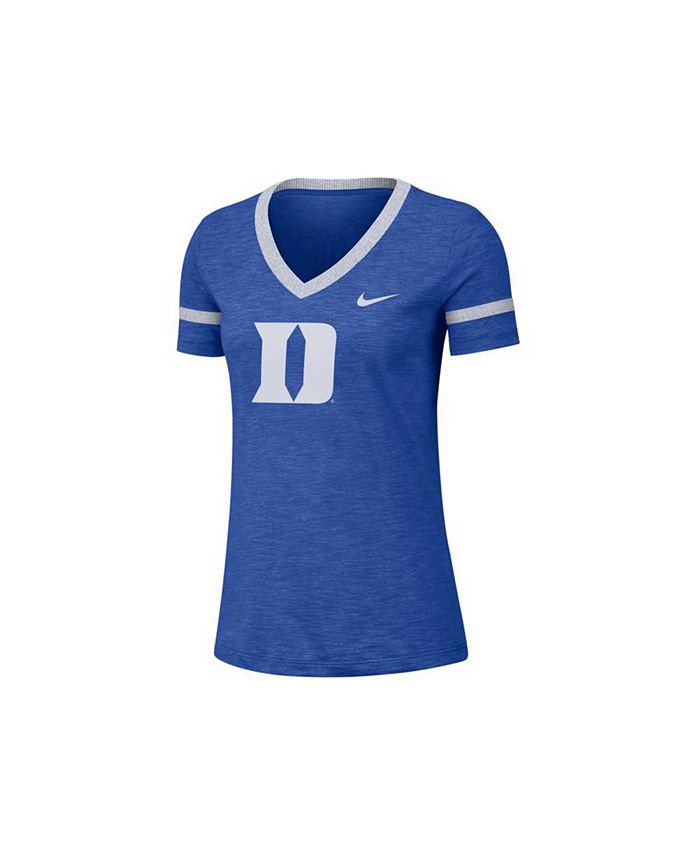 Nike Women's Duke Blue Devils Slub V-Neck T-Shirt - Macy's