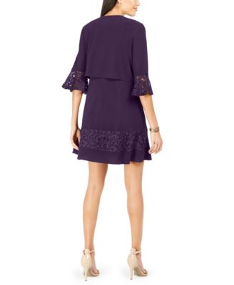 Jessica Howard Women's Sleeveless Trapeze Dress With Lace Trim – Flowy A-Line Fit For Casual Or Dressy Looks