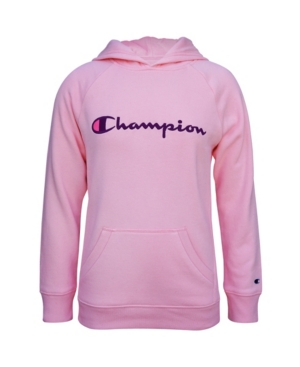 image of Champion Toddler Girl Embroidered Champion Raglan Hoodie