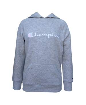 image of Champion Little Girl Embroidered Champion Raglan Hoodie