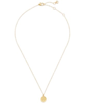 Kate Spade New York Gold-Tone LOVE Pendant Necklace, 18" + 3" Extender ...