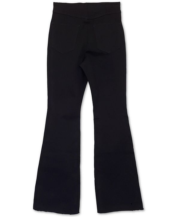 high rise pull on jeans