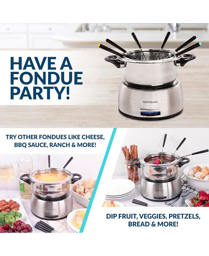 Nostalgia 6Cup Stainless Steel Fondue Pot Macy's
