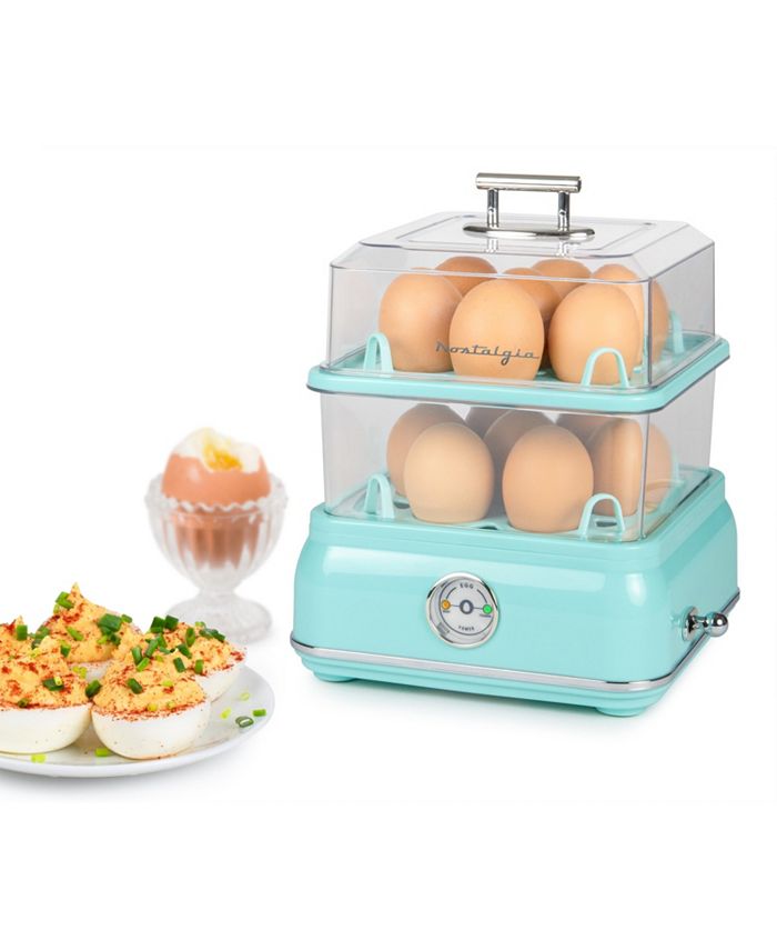 Nostalgia CLEC14AQ Classic Retro Egg Cooker, 14 Eggs Macy