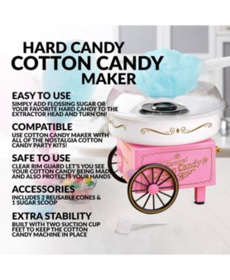 PCM306PK Vintage Hard & Sugar-Free Candy Cotton Candy Maker