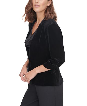 Eliza J Velvet Jacket Macy s
