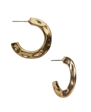 image of Patricia Nash Hammered Hoops Earrings
