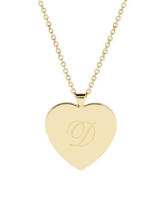 Isabel Initial Heart Gold-Plated Pendant Necklace