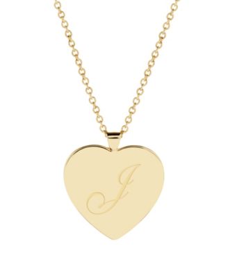 Isabel Initial Heart Gold-Plated Pendant Necklace
