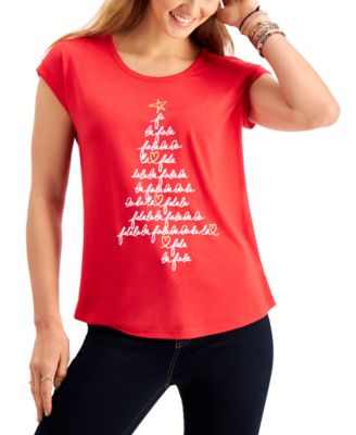 macy's holiday womens tops