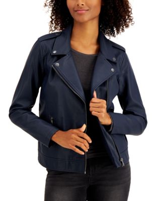 style and co faux leather moto jacket
