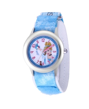 Shop Ewatchfactory Disney Princess Cinderella Girls' Stainless Steel Watch 32mm In Blue
