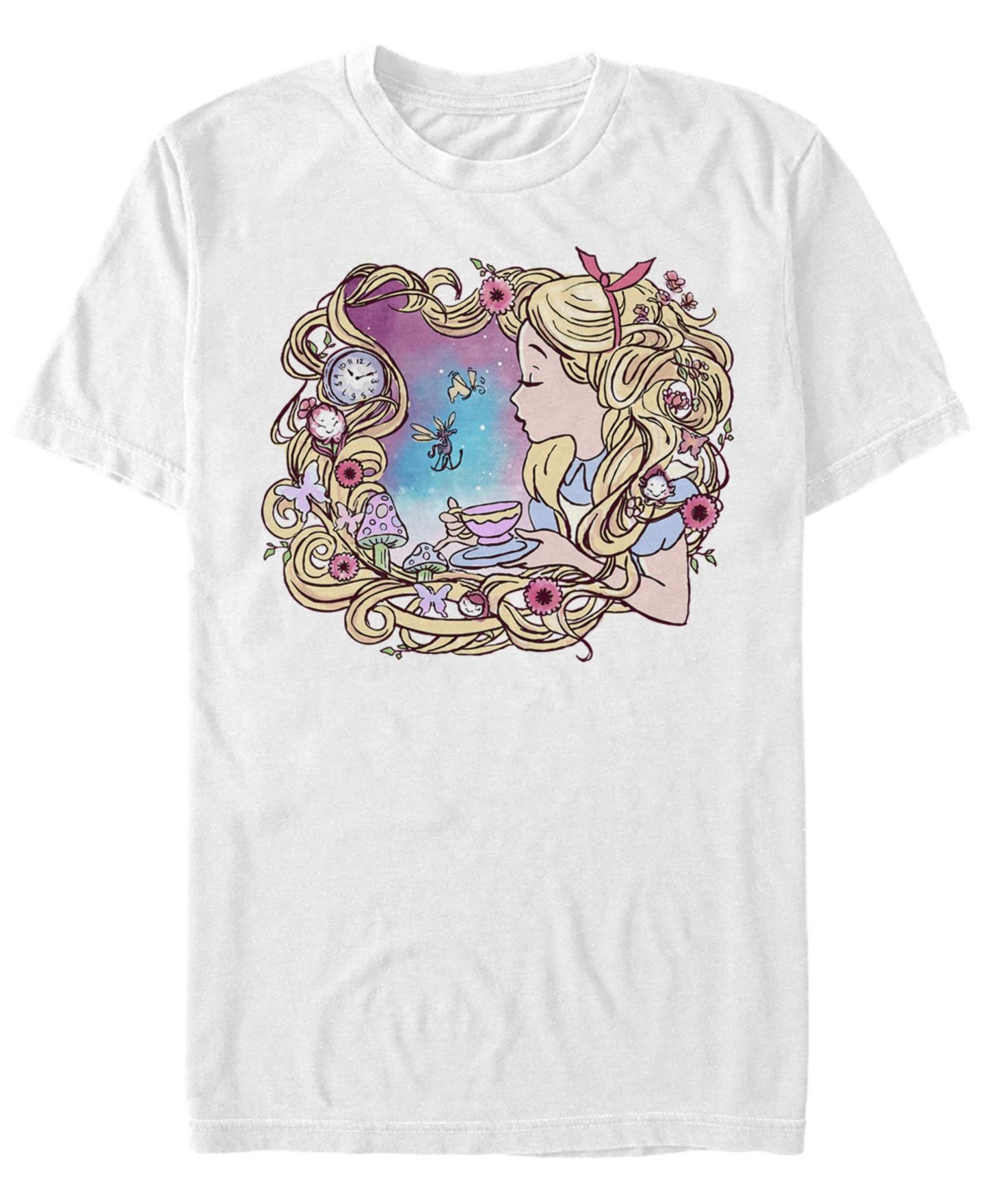 Мужская футболка Fifth Sun Alice in Wonderland Alice Dream Short Sleeve, цвет: Белый — фото 1