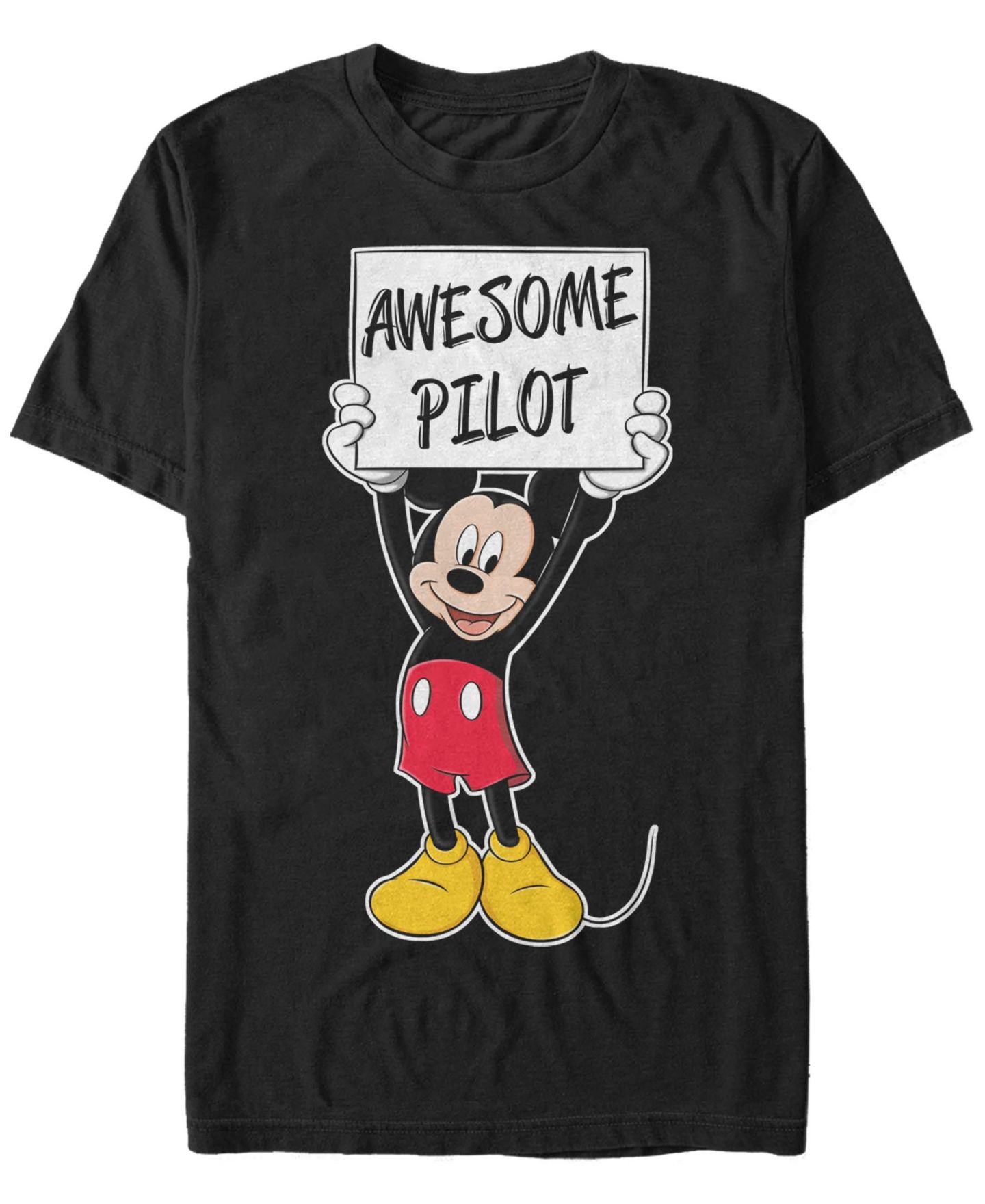 Мужская футболка Fifth Sun Mickey Awesome Pilot Short Sleeve, цвет: Чёрный — фото 1