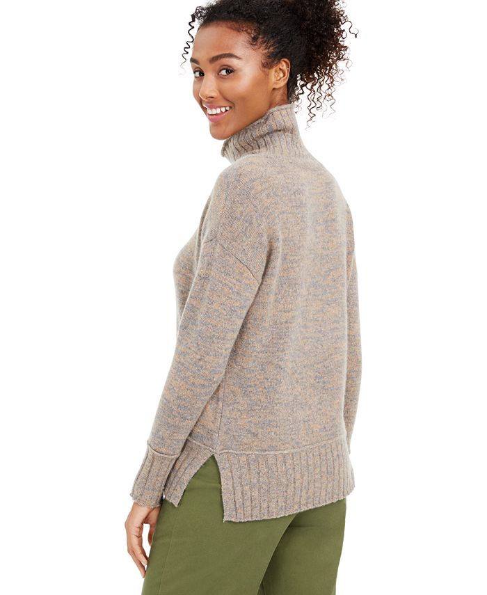 Charter Club Petite Marled Cashmere Turtleneck Sweater - Macy's