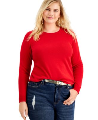 macys cashmere sweaters plus size