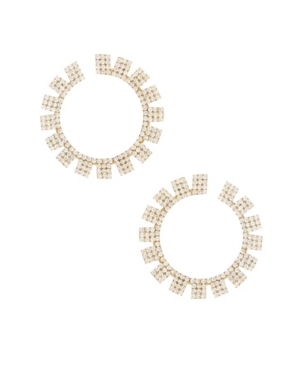 image of Ettika 18K Gold Crystal Sunbeam Women-s Earrings