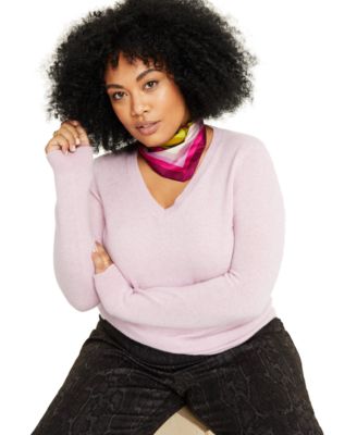 women's plus size v neck sweaters