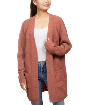 image of Hippie Rose Juniors- Super-Soft Laced-Back Cardigan