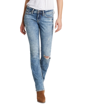 image of Silver Jeans Co. Suki Distressed Bootcut Jeans, Regular & Short